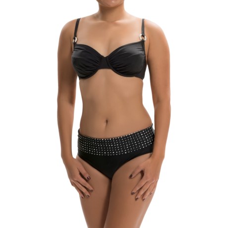 Captiva Adjustable Strap Bikini Underwire Hipster Bottoms For Women