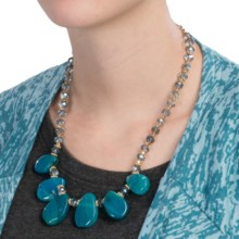 77%OFF 女性のジュエリーセット キャラアクセサリービーズティアドロップステートメントネックレス Cara Accessories Bead Teardrop Statement Necklace画像
