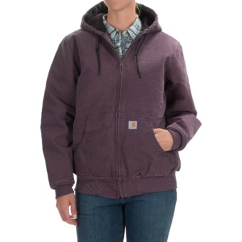 Carhartt Active Hooded Coat - Windproof (For Women) in Dusty Plum