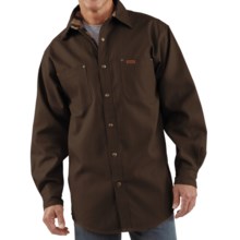 Carhartt Canvas Shirt Jacket - Flannel Lined (For Men) in Dark Brown - 2nds