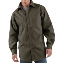 Carhartt Canvas Shirt Jacket - Flannel Lined (For Men) in Moss - 2nds