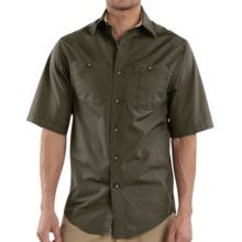 Carhartt Canvas Tradesman Work Shirt - Short Sleeve (For Men) in Moss - 2nds