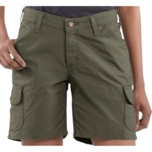 Carhartt Cargo Shorts - Canvas (For Women) in Light Olive - 2nds