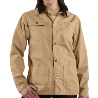 Carhartt Chore Coat - Flannel Lined (For Women) in Cork