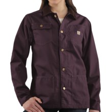 Carhartt Chore Coat - Flannel Lined (For Women) in Deep Wine - 2nds