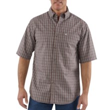 Carhartt Classic Plaid Shirt - Short Sleeve (For Men) in Port - Closeouts