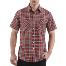 Carhartt Cotton Plaid Shirt - Lightweight, Short Sleeve (For Men) in Crimson - 2nds