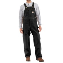Carhartt Duck Bib Overalls  (For Men) in Black - 2nds