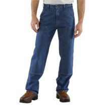 Carhartt Dungaree Jeans - Double-Front, Washed (For Men) in Dark Stone Wash - 2nds