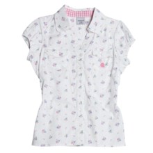 Carhartt Floral Print Shirt - Cotton, Short Sleeve (For Youth Girls) in White - Closeouts