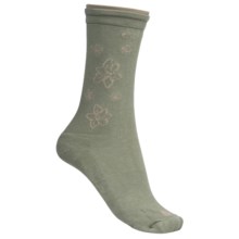 Carhartt Floral Print Socks - Lightweight, Crew (For Women) in Green - 2nds