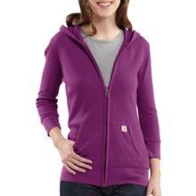 Carhartt Full-Zip Hoodie Sweatshirt - 3/4 Sleeve (For Women) in African Violet - Closeouts