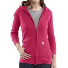 Carhartt Full-Zip Hoodie Sweatshirt - 3/4 Sleeve (For Women) in Blossom - Closeouts