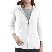 Carhartt Full-Zip Hoodie Sweatshirt - 3/4 Sleeve (For Women) in White - Closeouts