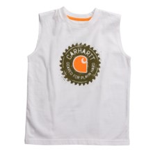 Carhartt Geared T-Shirt - Sleeveless (For Little Boys) in White - Closeouts
