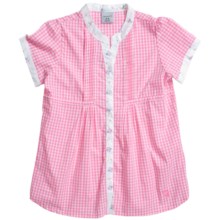 Carhartt Gingham Shirt - Short Sleeve (For Youth Girls) in Pink Zinnia - Closeouts