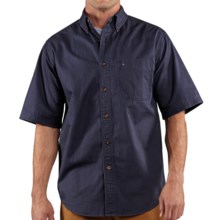 Carhartt Hines Solid Shirt - Cotton Twill, Short Sleeve (For Men) in Deep Blue - 2nds