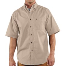 Carhartt Hines Solid Shirt - Cotton Twill, Short Sleeve (For Men) in Stone - 2nds