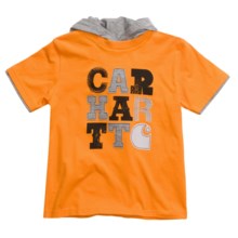 Carhartt Hooded T-Shirt - Short Sleeve (For Boys) in Orange Tide - Closeouts