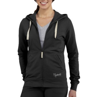 Carhartt Hooded Track Jacket - Stretch Cotton (For Women) in Black