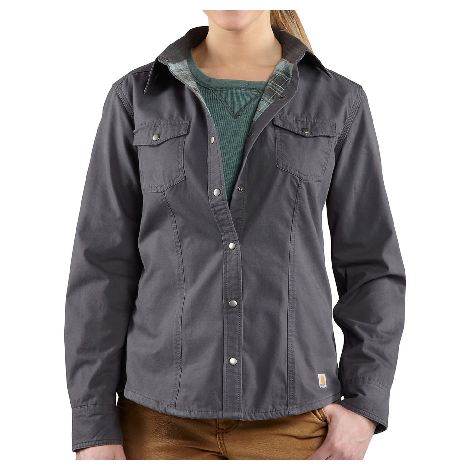 Carhartt Jackson II Shirt Jacket - Flannel Lining (For Women) in Coal - 2nds
