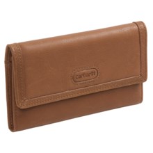 Carhartt Leather Checkbook Clutch (For Women) in Tan - Closeouts