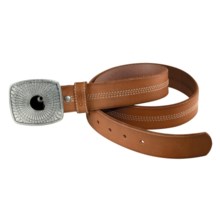 Carhartt Leather Logo Belt (For Women) in Nubuck - Closeouts