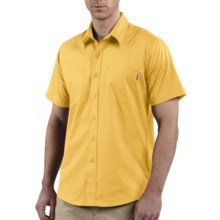 Carhartt Lightweight Cotton Shirt - UPF 30+, Short Sleeve (For Tall Men) in Sun Yellow - Closeouts