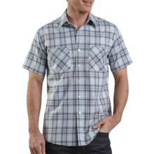 Carhartt Lightweight Plaid Shirt - Short Sleeve (For Men) in Blue Haze - 2nds
