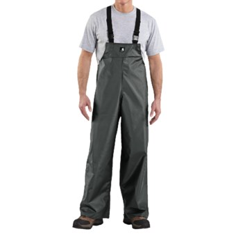 Carhartt Lightweight PVC Rain Bib Overalls (For Men) in Green