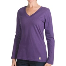 Carhartt Lightweight T-Shirt - V-Neck, Long Sleeve (For Women) in Grape Heather - 2nds