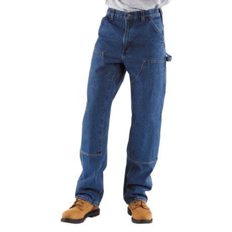 Carhartt Logger Jeans Washed Denim Double Knees For Men