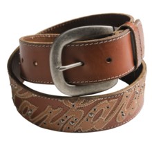 Carhartt Logo Patch Belt - Leather (For Women) in Brown - Closeouts