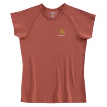 Carhartt Logo T-Shirt - Short Sleeve (For Women) in Vintage Rose - Closeouts