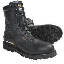 Carhartt Oil-Tanned Leather Work Boots - 8”, Waterproof, Soft Toe (For Men) in Black - Closeouts
