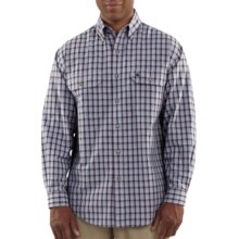 Carhartt Plaid Chambray Shirt - Long Sleeve (For Men) in Blue - 2nds