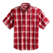 Carhartt Plaid Work Shirt - Cotton, Short Sleeve (For Men) in Crimson - Closeouts