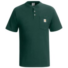 Carhartt Pocket Henley Shirt - Short Sleeve (For Tall Men) in Hunter Green - 2nds