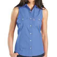 Carhartt Poplin Snap-Front Shirt - Sleeveless (For Women) in Bluebell - 2nds
