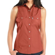 Carhartt Poplin Snap-Front Shirt - Sleeveless (For Women) in Vintage Rose - 2nds