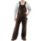 Carhartt Quilt-Lined Bib Overalls - Sandstone Duck (For Men) in Dark Brown