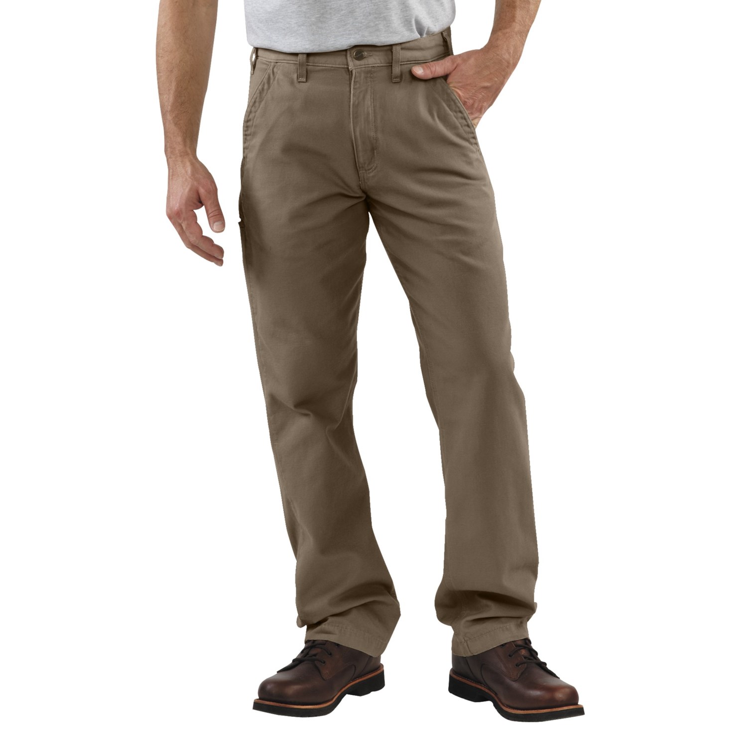 Relaxed Fit Khaki Pants For Men Pi Pants