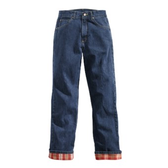 Carhartt Relaxed Fit Work Jeans - Flannel Lined, Straight Leg (For Women)  in Vintage Indigo