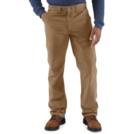 Carhartt Rugged Work Khaki Pants Cotton Twill For Men