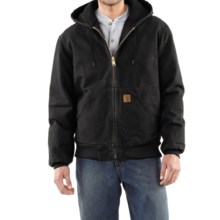 Carhartt Sandstone Active Jacket - Washed Duck (For Men) in Black - 2nds