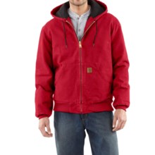 Carhartt Sandstone Active Jacket - Washed Duck (For Men) in Dark Red - 2nds