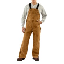 Carhartt Sandstone Bib Overalls - Long, Quilt Lined, Insulated (For Men) in Carhartt Brown - 2nds