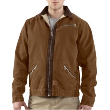 Carhartt Sandstone Detroit Jacket - Sherpa Lined (For Tall Men) in Carhartt Brown - 2nds