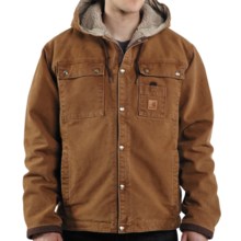 Carhartt Sandstone Hooded Multi-Pocket Jacket - Sherpa Lined (For Men) in Carhartt Brown - 2nds