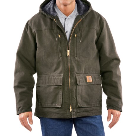 Carhartt Sandstone Jackson Coat Sherpa Lined (For Big Men)